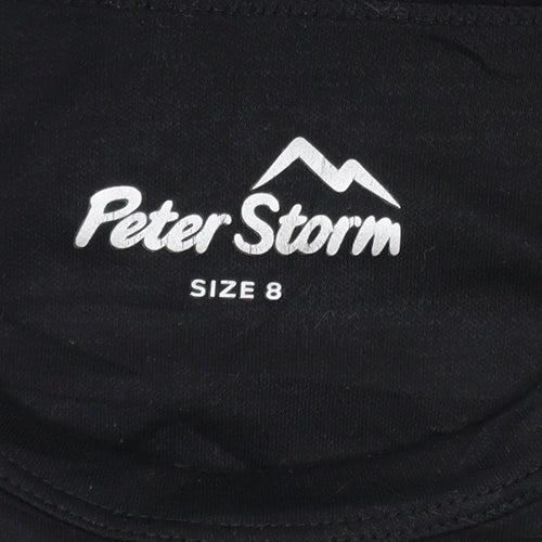 Peter Storm Women's Black Long Sleeve Basic T-Shirt Size 8