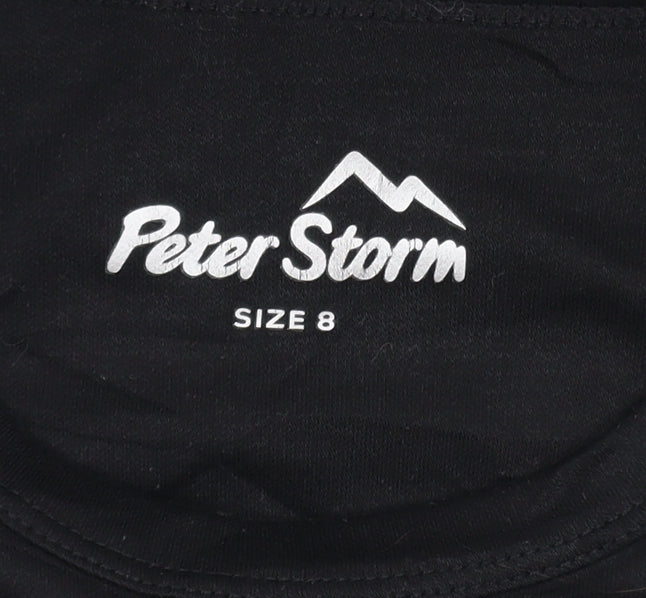 Peter Storm Women's Black Long Sleeve Basic T-Shirt Size 8