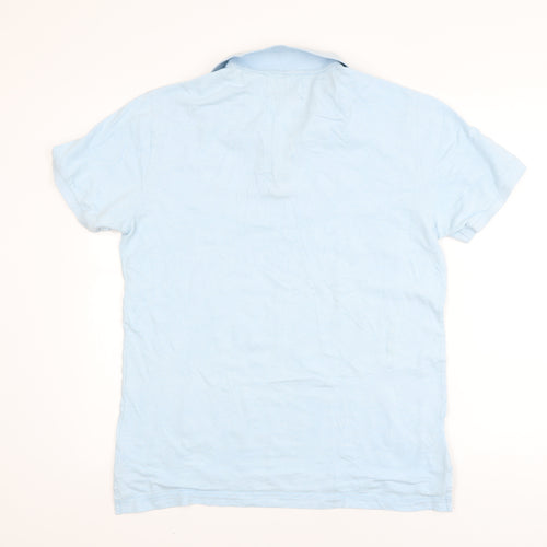 Original Penguin Men's Blue Cotton Polo Shirt Size L