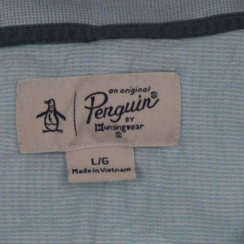 Original Penguin Men's Blue Cotton Polo Shirt Size L