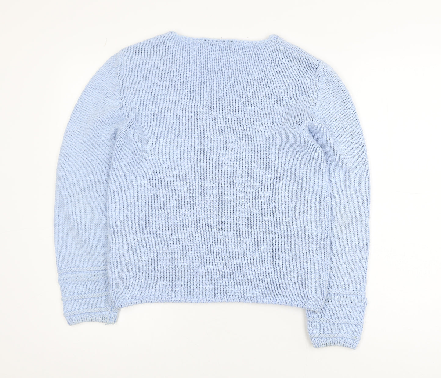 Betty Barclay Women Blue V-Neck Knit Jumper Size M Relaxed Fit