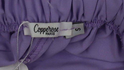 Copperrose Paris Women’s Purple Paperbag Belted Shorts Size S