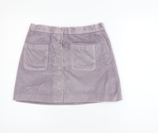 Urban Bliss Women's Purple Short A-Line Velvet Skirt Size 12