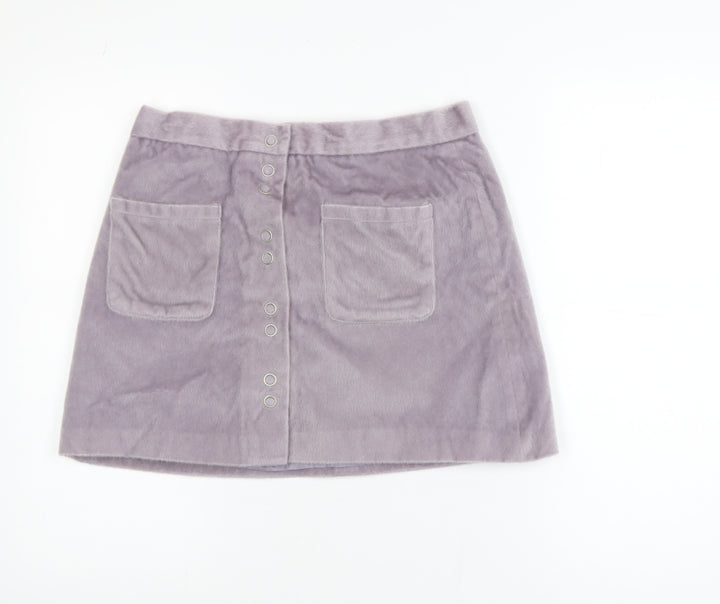 Urban Bliss Women's Purple Short A-Line Velvet Skirt Size 12