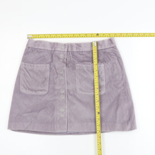 Urban Bliss Women's Purple Short A-Line Velvet Skirt Size 12