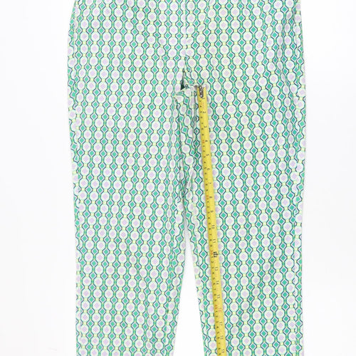 Gallery Womens Multicoloured Geometric Slim Trousers Size 10