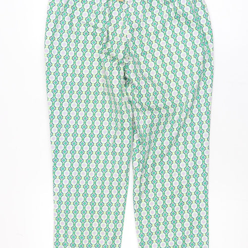Gallery Womens Multicoloured Geometric Slim Trousers Size 10
