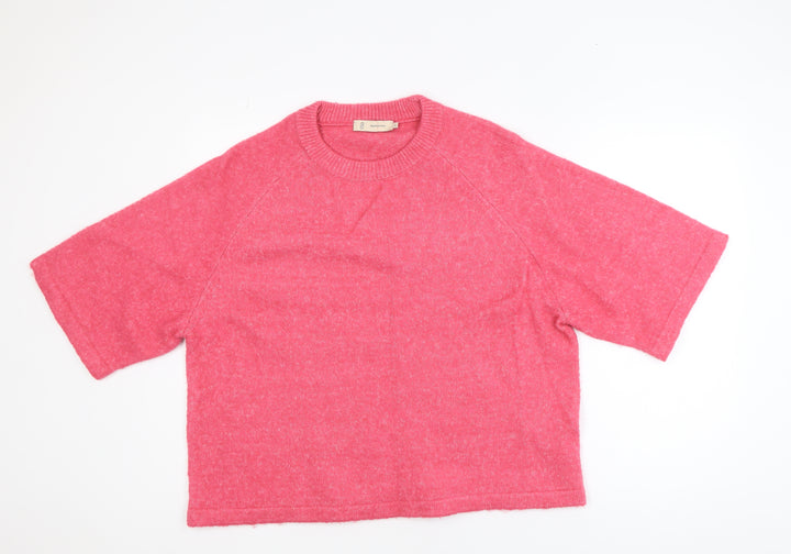 Peppercorn Women’s Pink Short Sleeve Knit Jumper XL