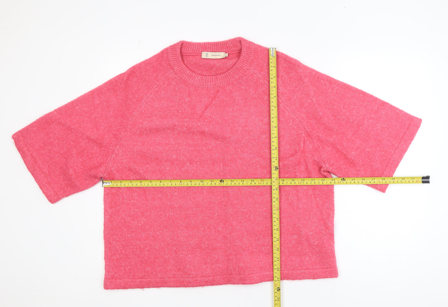 Peppercorn Women’s Pink Short Sleeve Knit Jumper XL