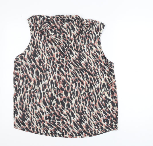 Dunnes Women’s Multicoloured Animal Print Sleeveless Blouse XL
