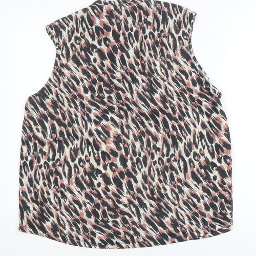 Dunnes Women’s Multicoloured Animal Print Sleeveless Blouse XL
