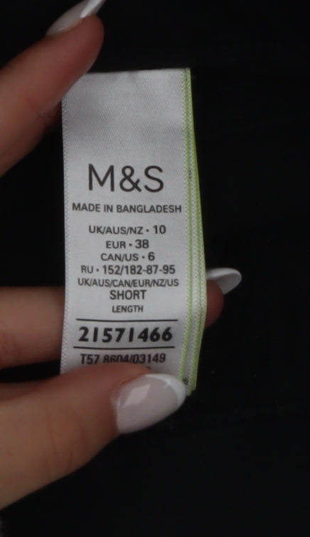 Marks and Spencer Women’s Black Jeggings Size 10 Short Stretch Slim Fit