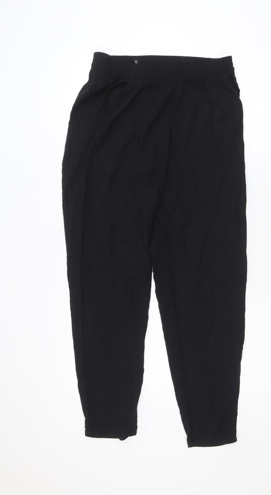 H&M Women’s Black Viscose Jogger Trousers Size 10
