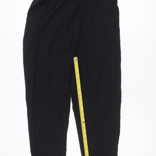 H&M Women’s Black Viscose Jogger Trousers Size 10