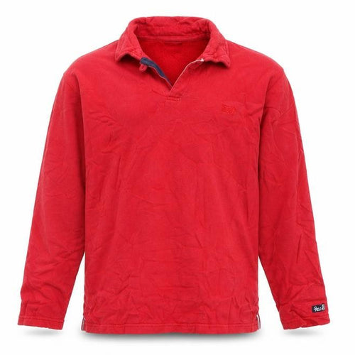 Paco Men’s Red Long Sleeve Cotton Polo Shirt Size S