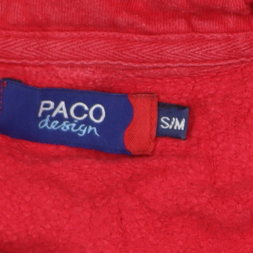 Paco Men’s Red Long Sleeve Cotton Polo Shirt Size S