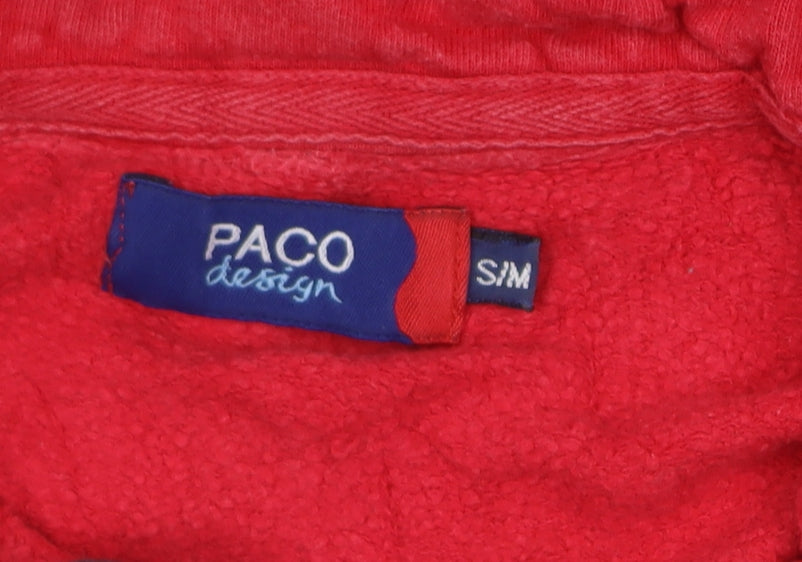 Paco Men’s Red Long Sleeve Cotton Polo Shirt Size S