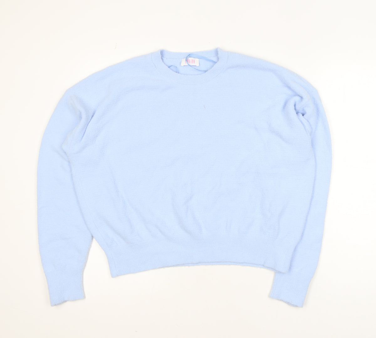Back view of Savida Women Blue 2XL Crew Neck Long Sleeve jumper