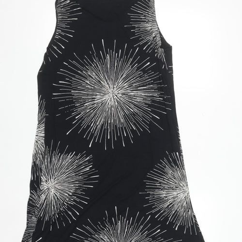 Nanso Womens Black Lyocell Sleeveless Shift Dress L