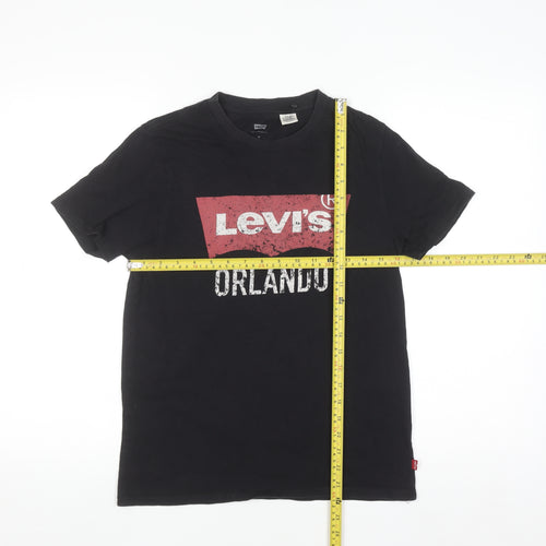 Levi's Men's Black Orlando Graphic Cotton T-Shirt XS