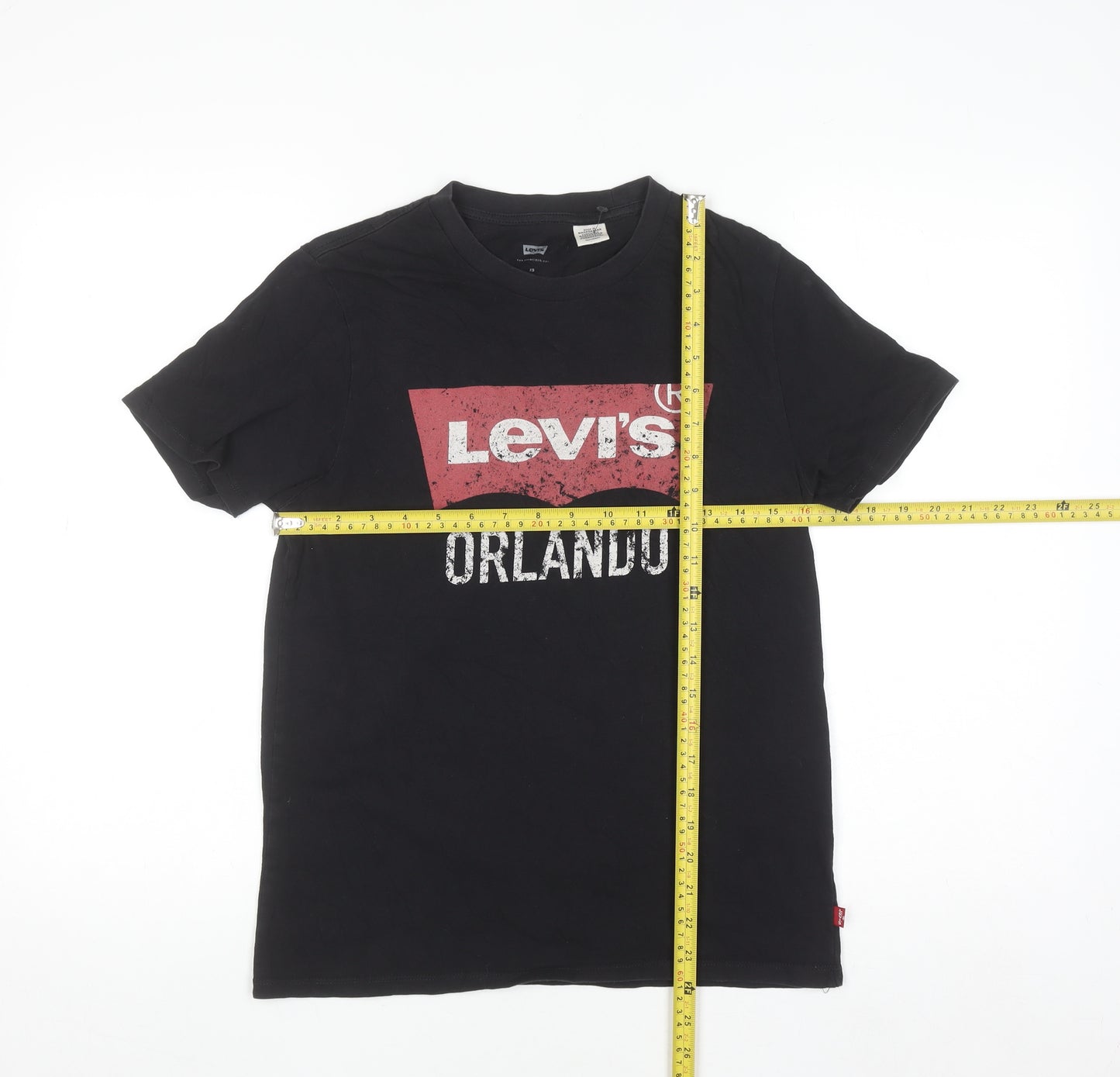 Levi's Men's Black Orlando Graphic Cotton T-Shirt XS