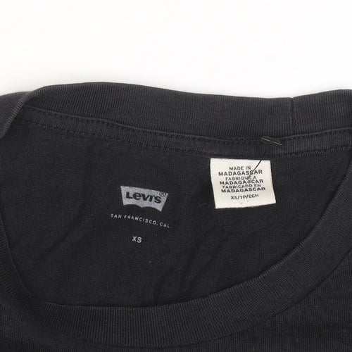 Levi's Men's Black Orlando Graphic Cotton T-Shirt XS