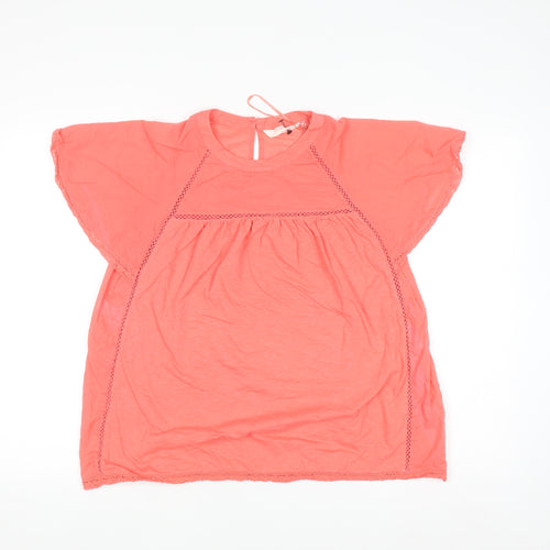 Marks and Spencer Per Una Women’s Orange Cotton Tunic Blouse Size 10