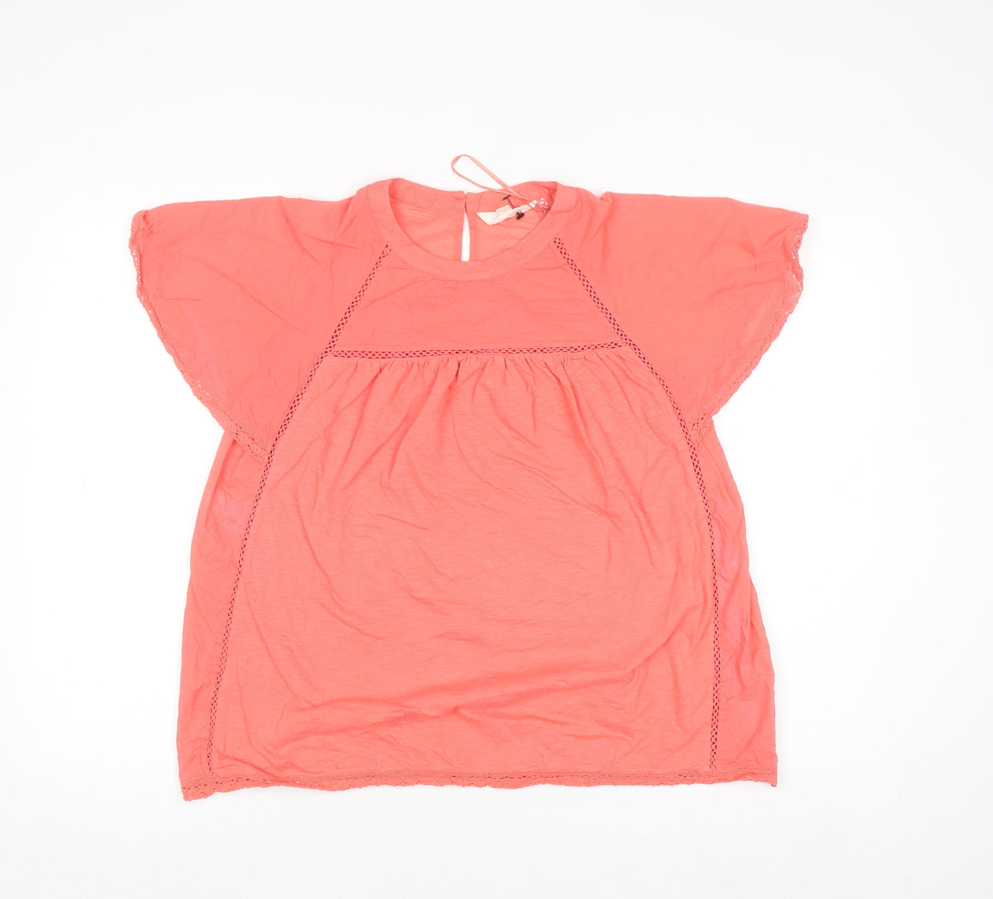 Marks and Spencer Per Una Women’s Orange Cotton Tunic Blouse Size 10