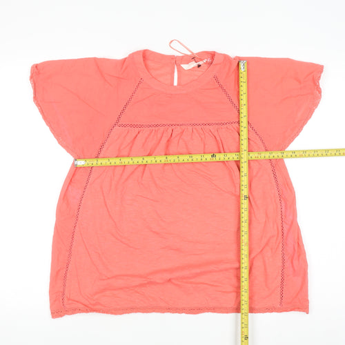 Marks and Spencer Per Una Women’s Orange Cotton Tunic Blouse Size 10