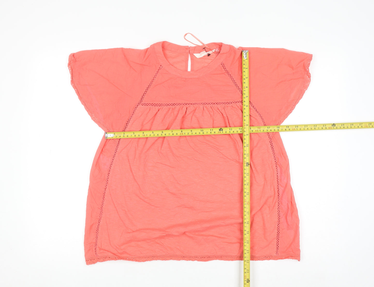 Marks and Spencer Per Una Women’s Orange Cotton Tunic Blouse Size 10