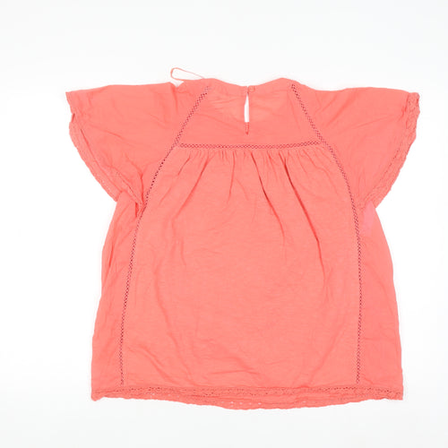 Marks and Spencer Per Una Women’s Orange Cotton Tunic Blouse Size 10