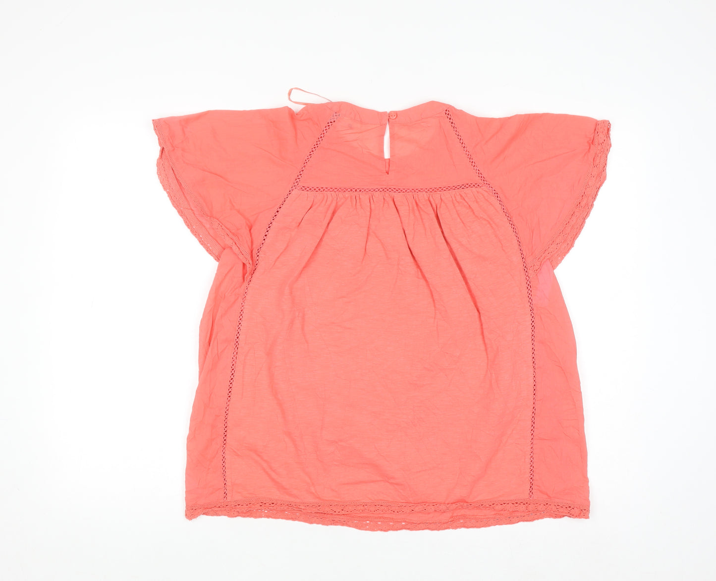 Marks and Spencer Per Una Women’s Orange Cotton Tunic Blouse Size 10
