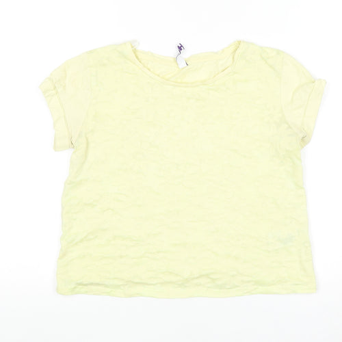 By Henry Holland Women’s Yellow Floral T-Shirt Size 8