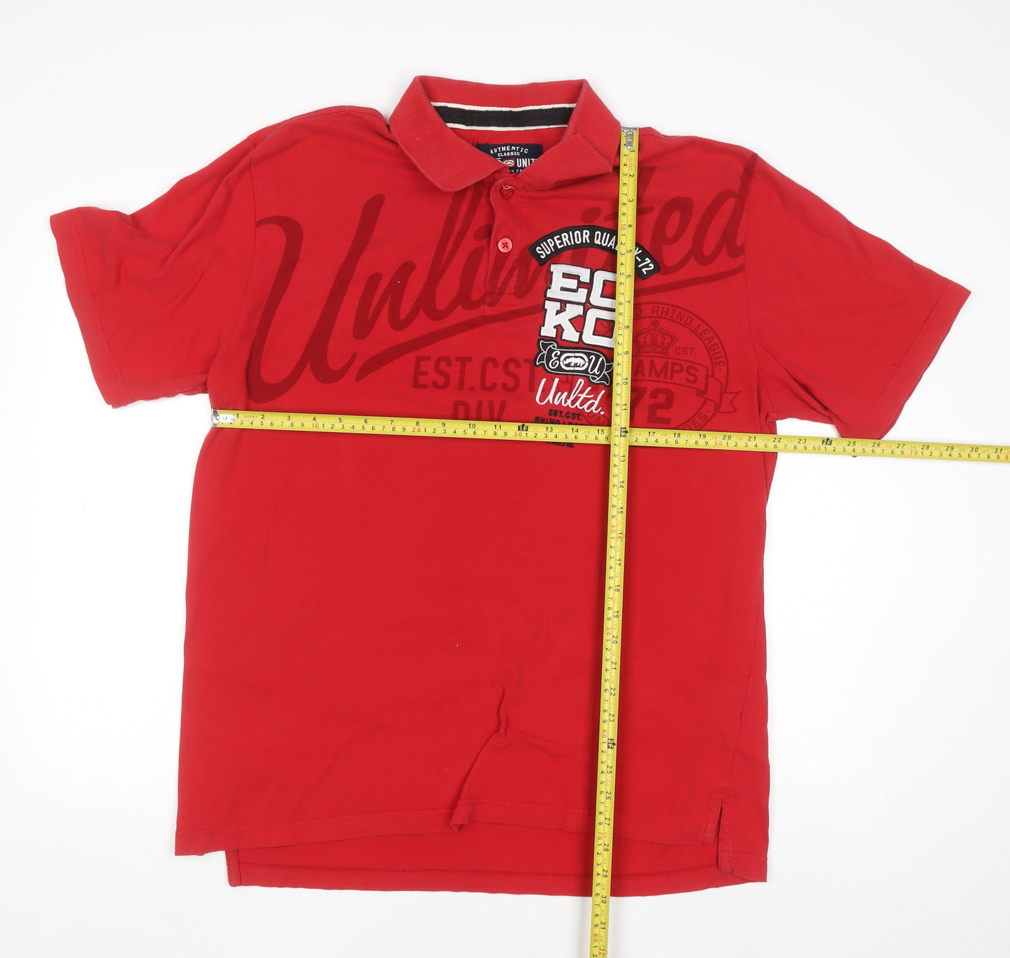 Ecko Unltd Men's Red XL Polo Shirt Classic Short Sleeve Cotton