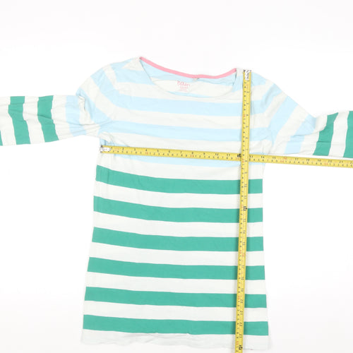 Boden Women's Multicoloured Striped Long Sleeve Cotton T-Shirt UK 8