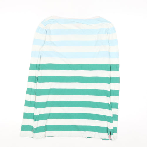 Boden Women's Multicoloured Striped Long Sleeve Cotton T-Shirt UK 8