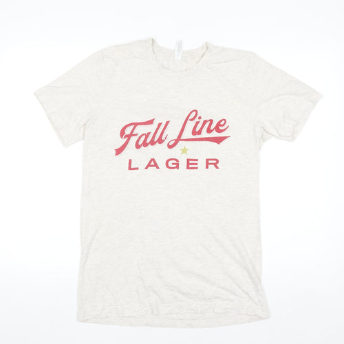 Bella+Canvas Men's Beige Fall Line Lager Graphic T-Shirt Medium