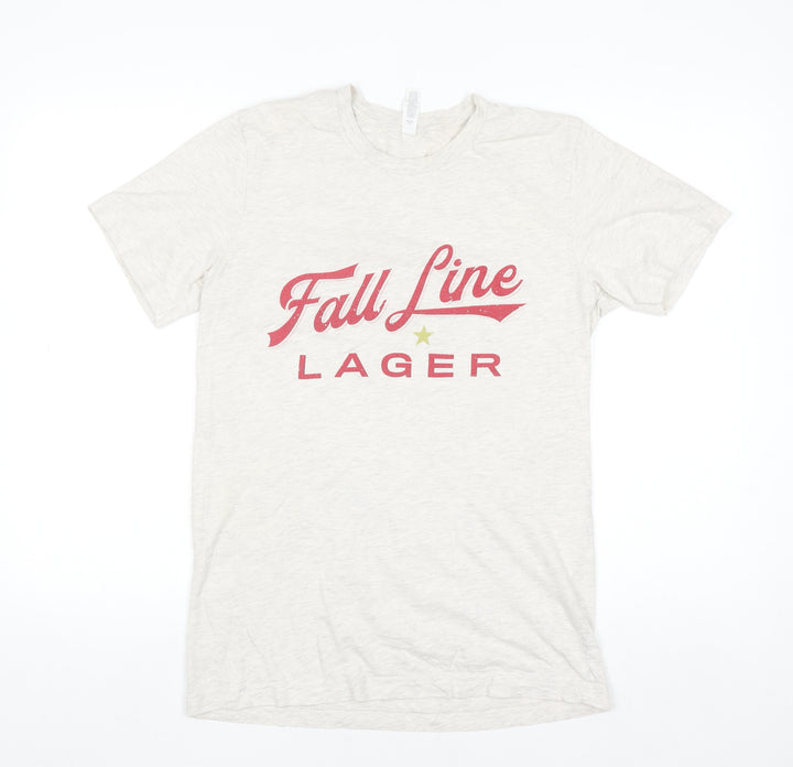 Bella+Canvas Men's Beige Fall Line Lager Graphic T-Shirt Medium