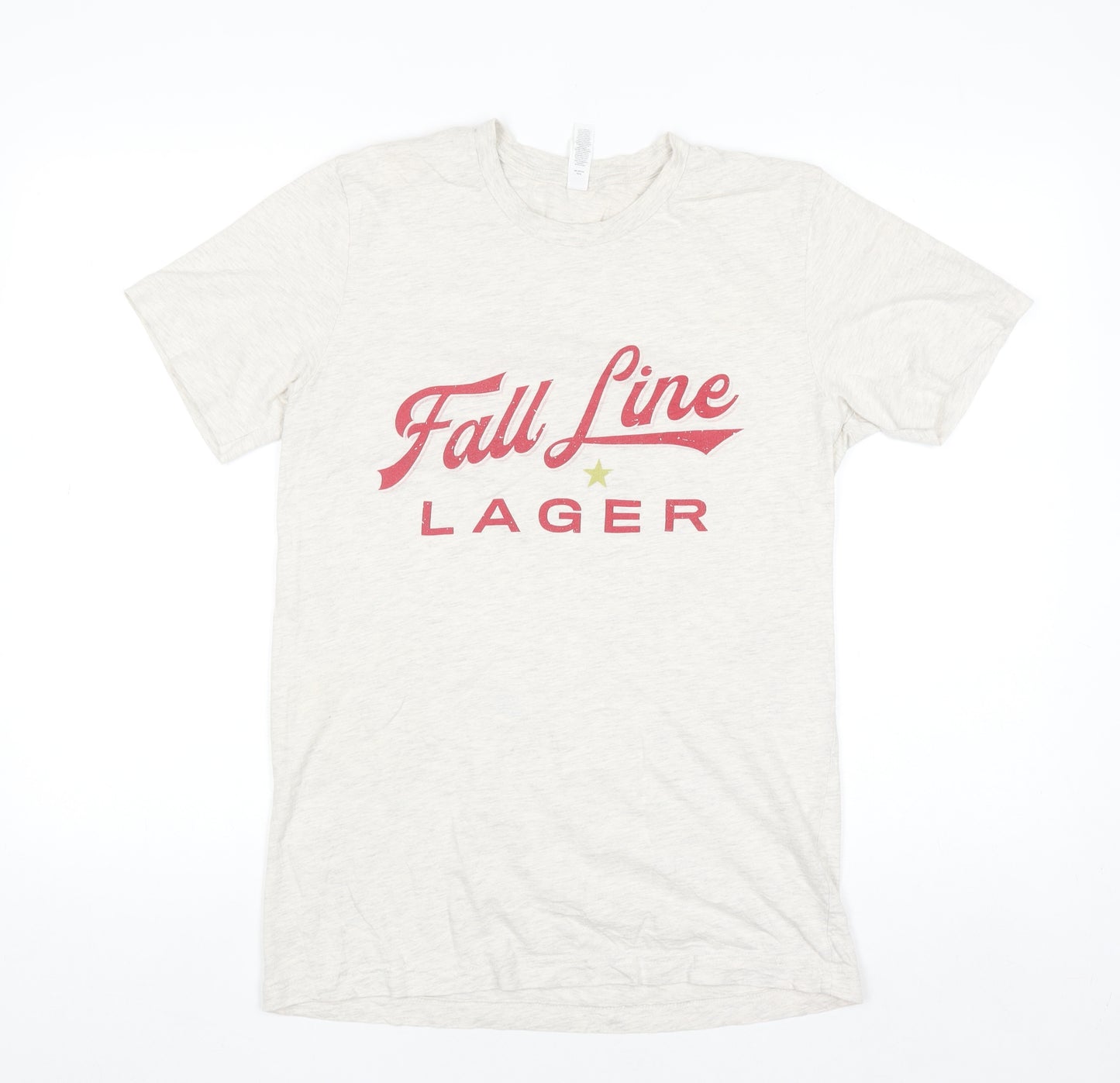 Bella+Canvas Men's Beige Fall Line Lager Graphic T-Shirt Medium