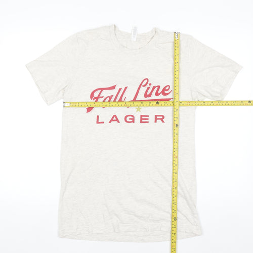 Bella+Canvas Men's Beige Fall Line Lager Graphic T-Shirt Medium