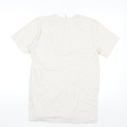 Bella+Canvas Men's Beige Fall Line Lager Graphic T-Shirt Medium