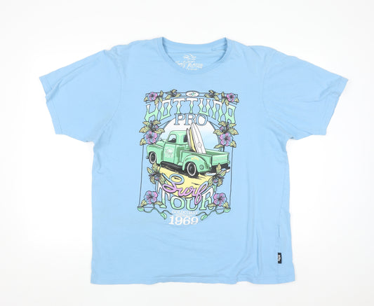 Hot Tuna Men's Blue 2XL Surf Graphic Cotton Crew Neck T-Shirt