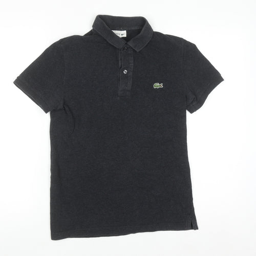 Lacoste Men's Black Slim Fit Cotton Polo Shirt XS