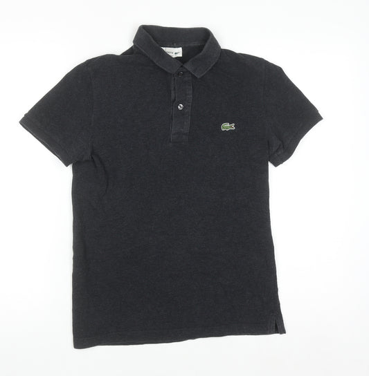 Lacoste Men's Black Slim Fit Cotton Polo Shirt XS