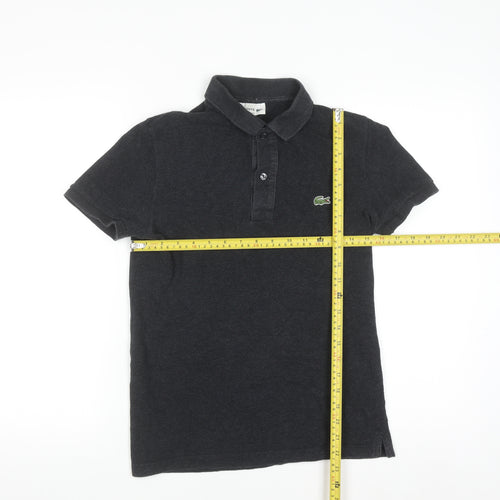 Lacoste Men's Black Slim Fit Cotton Polo Shirt XS