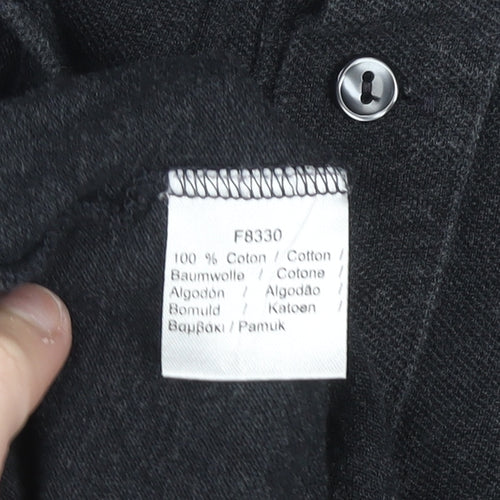 Lacoste Men's Black Slim Fit Cotton Polo Shirt XS