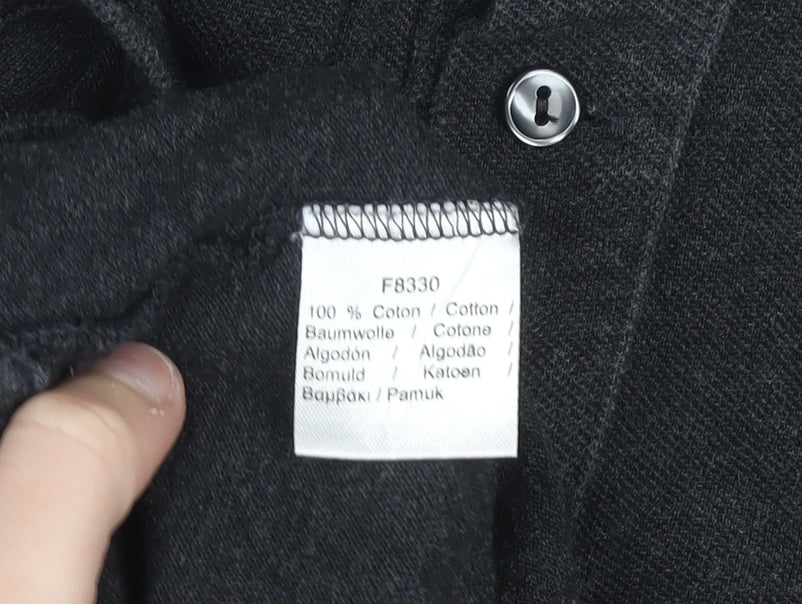 Lacoste Men's Black Slim Fit Cotton Polo Shirt XS