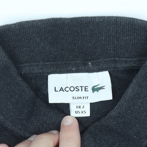 Lacoste Men's Black Slim Fit Cotton Polo Shirt XS