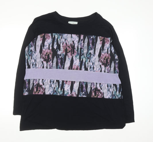 Post Card From Brighton Women's Multicoloured Floral Long Sleeve Jersey Top Size S