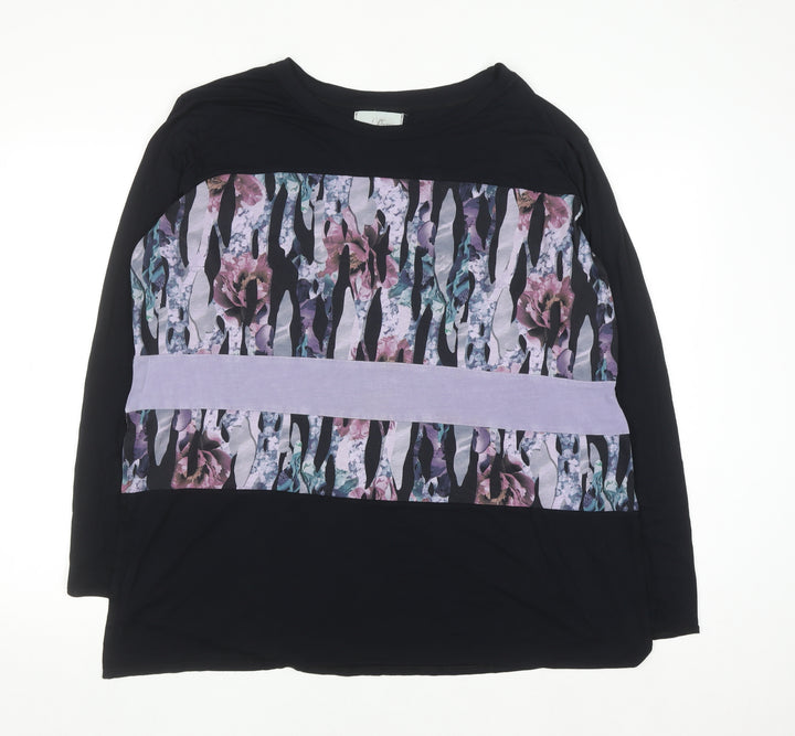 Post Card From Brighton Women's Multicoloured Floral Long Sleeve Jersey Top Size S